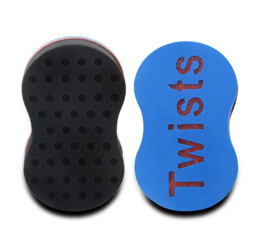 Blue-backed sponge twist brush and its perforated styling surface